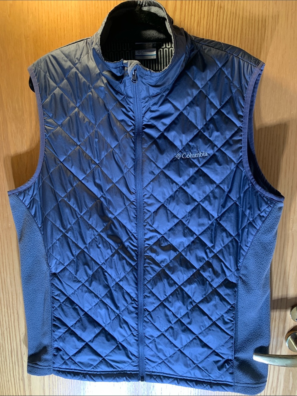 Columbia Thermal Coil Steel Gray Quilted Fleece-Panel Vest - XL
